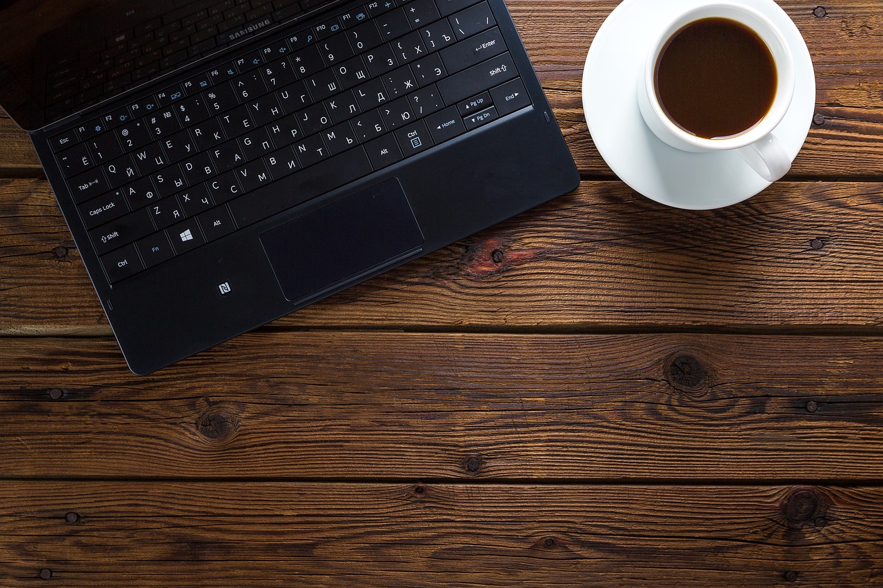 notebook coffee table free photo