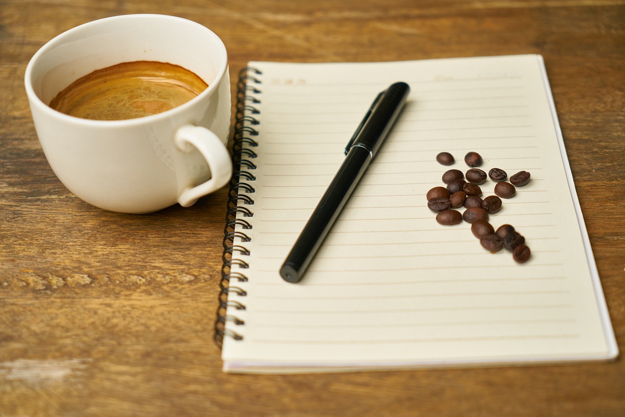 notebook coffee course free photo