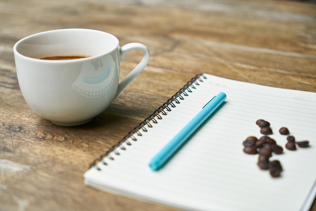 notebook coffee course free photo