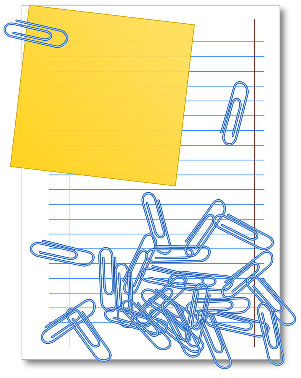 notebook paper clips free photo