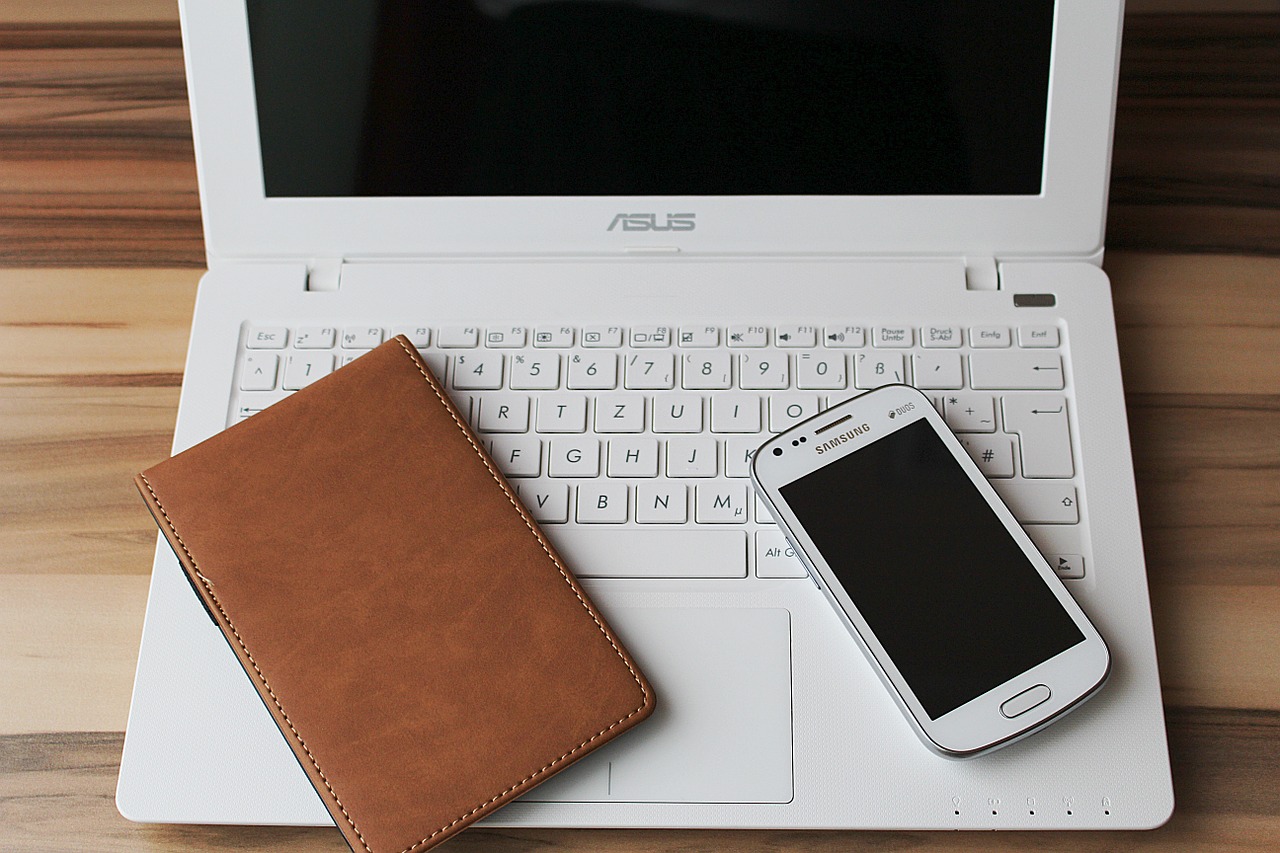 notebook smartphone home office free photo