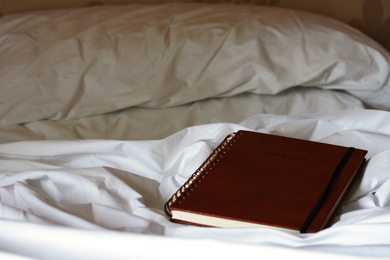 notebook daily bed free photo