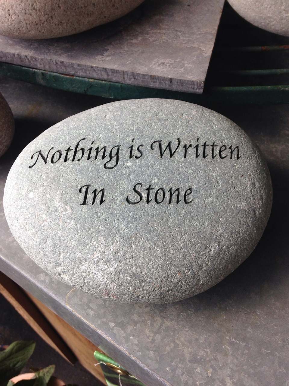 nothing is written in stone rock ironic free photo