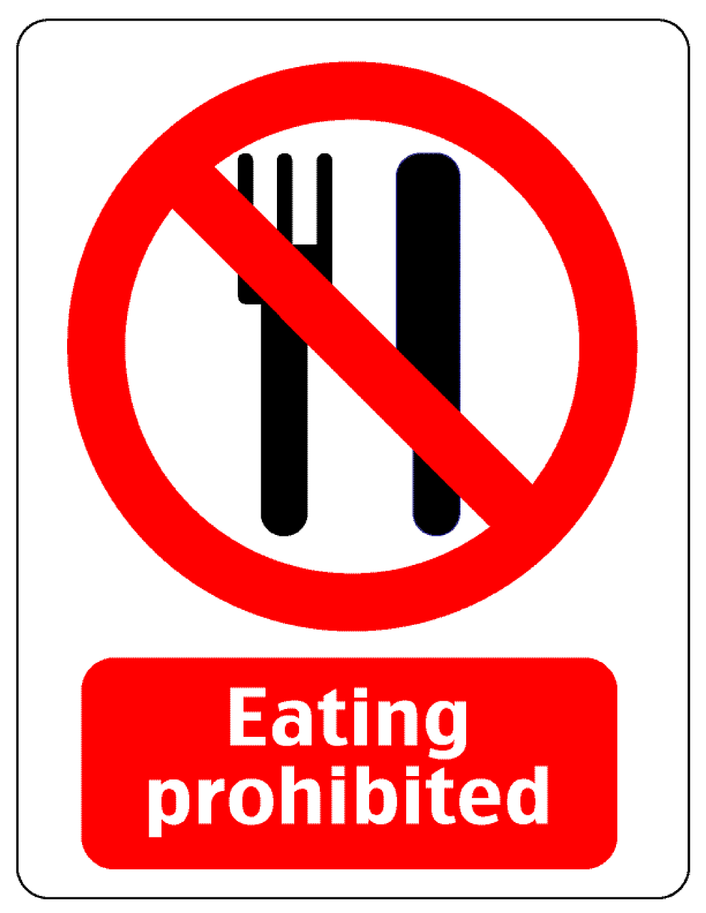 notice warning eating free photo