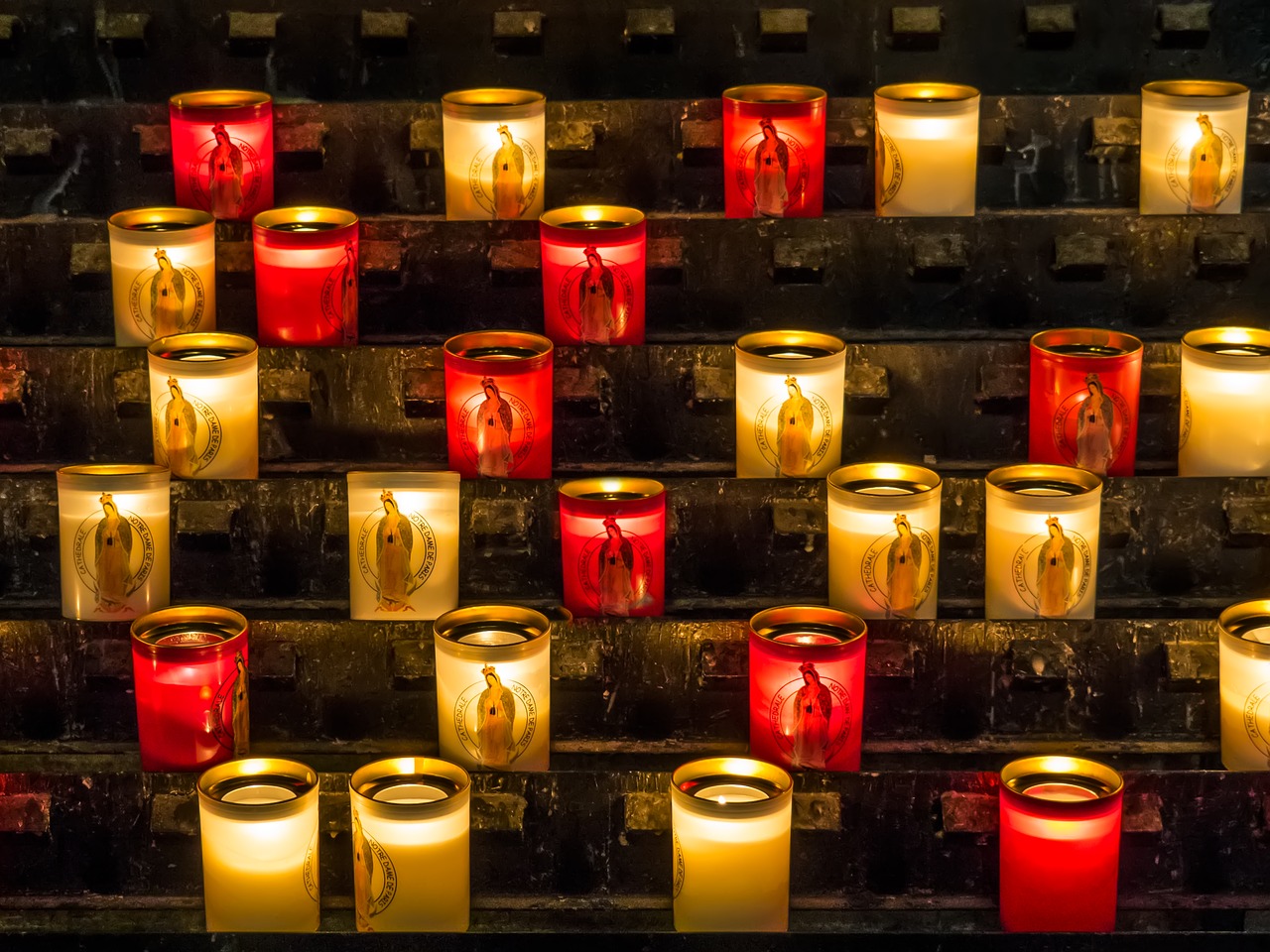 Download free photo of Notre dame,church,basilica,candles,religion ...