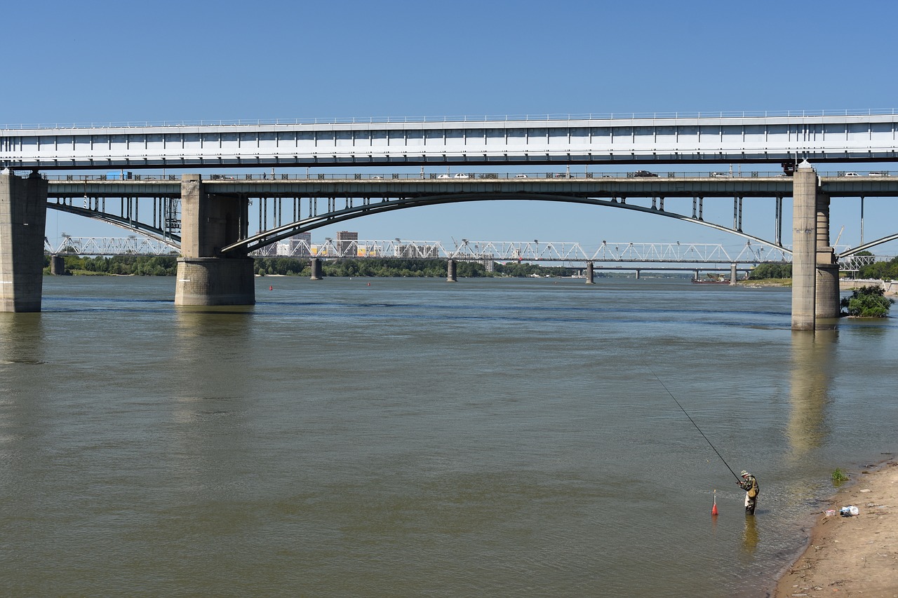 novosibirsk  bridges  river free photo