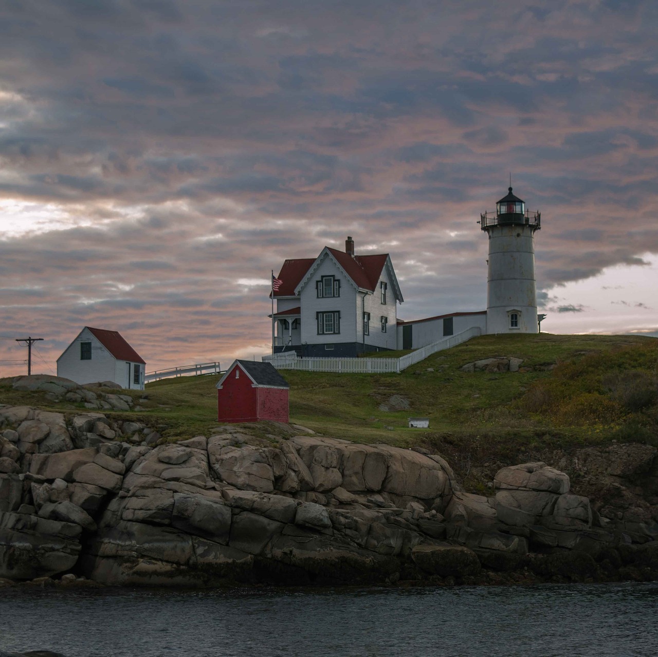 nubblelighthouse  light house  seascape free photo