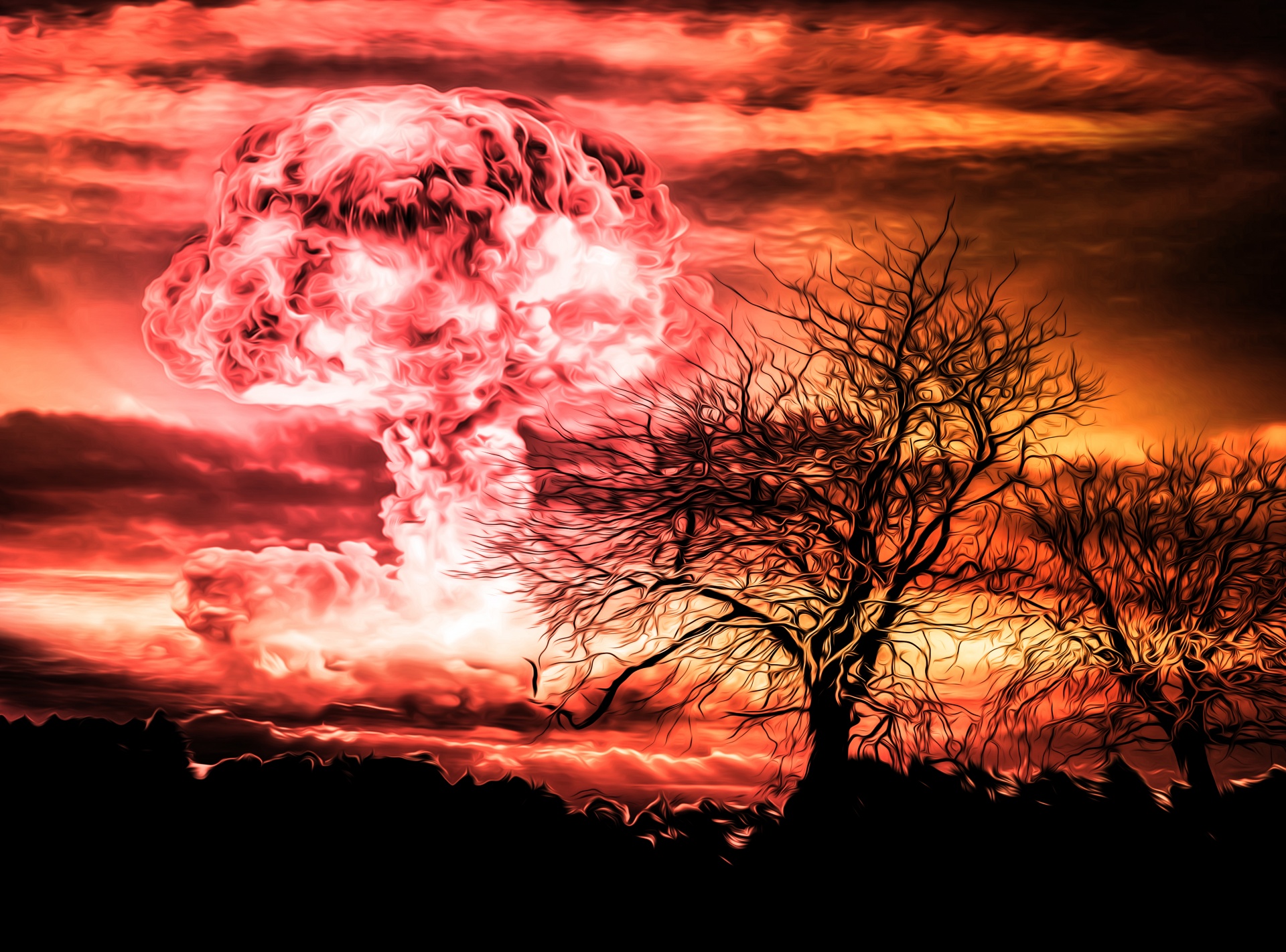 bomb nuclear cloud free photo