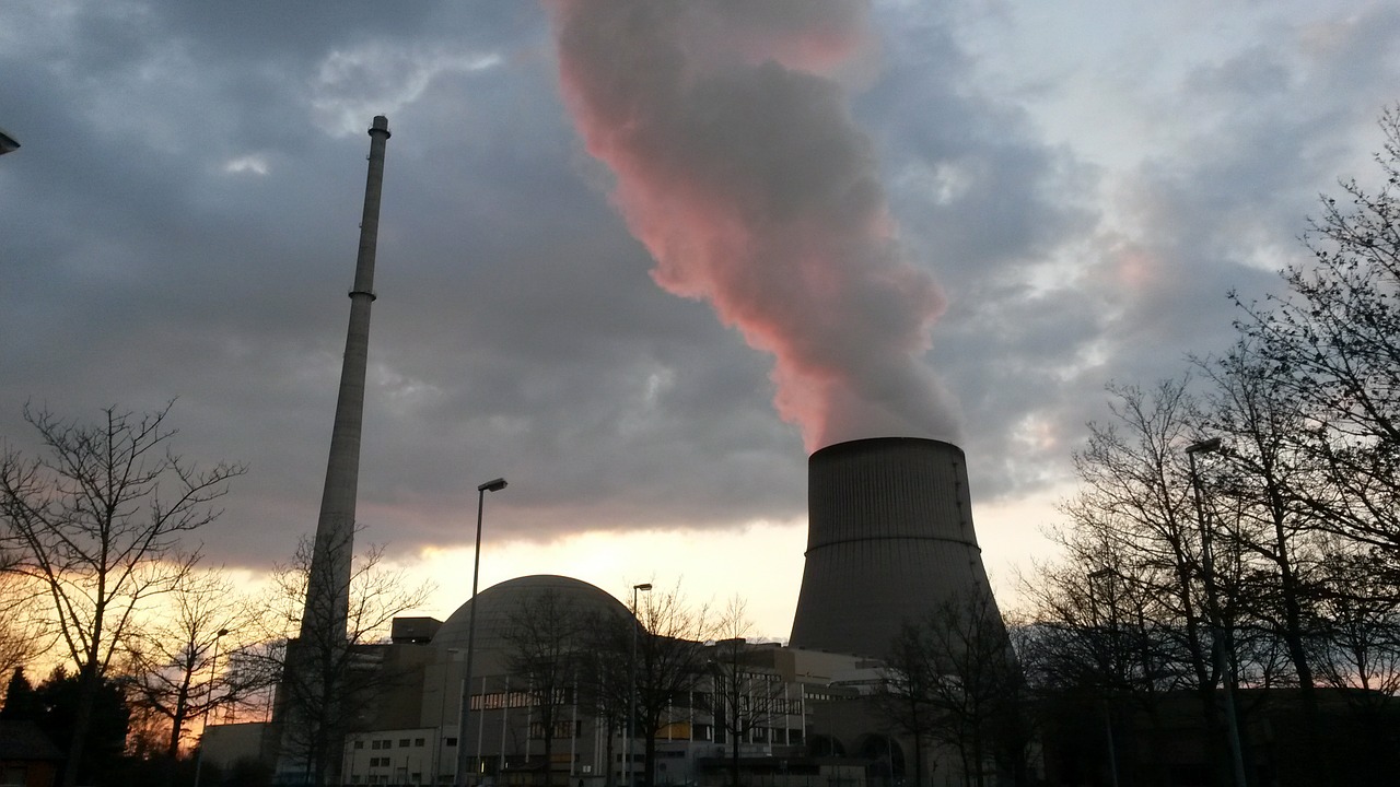 nuclear power plant nuclear power evening free photo