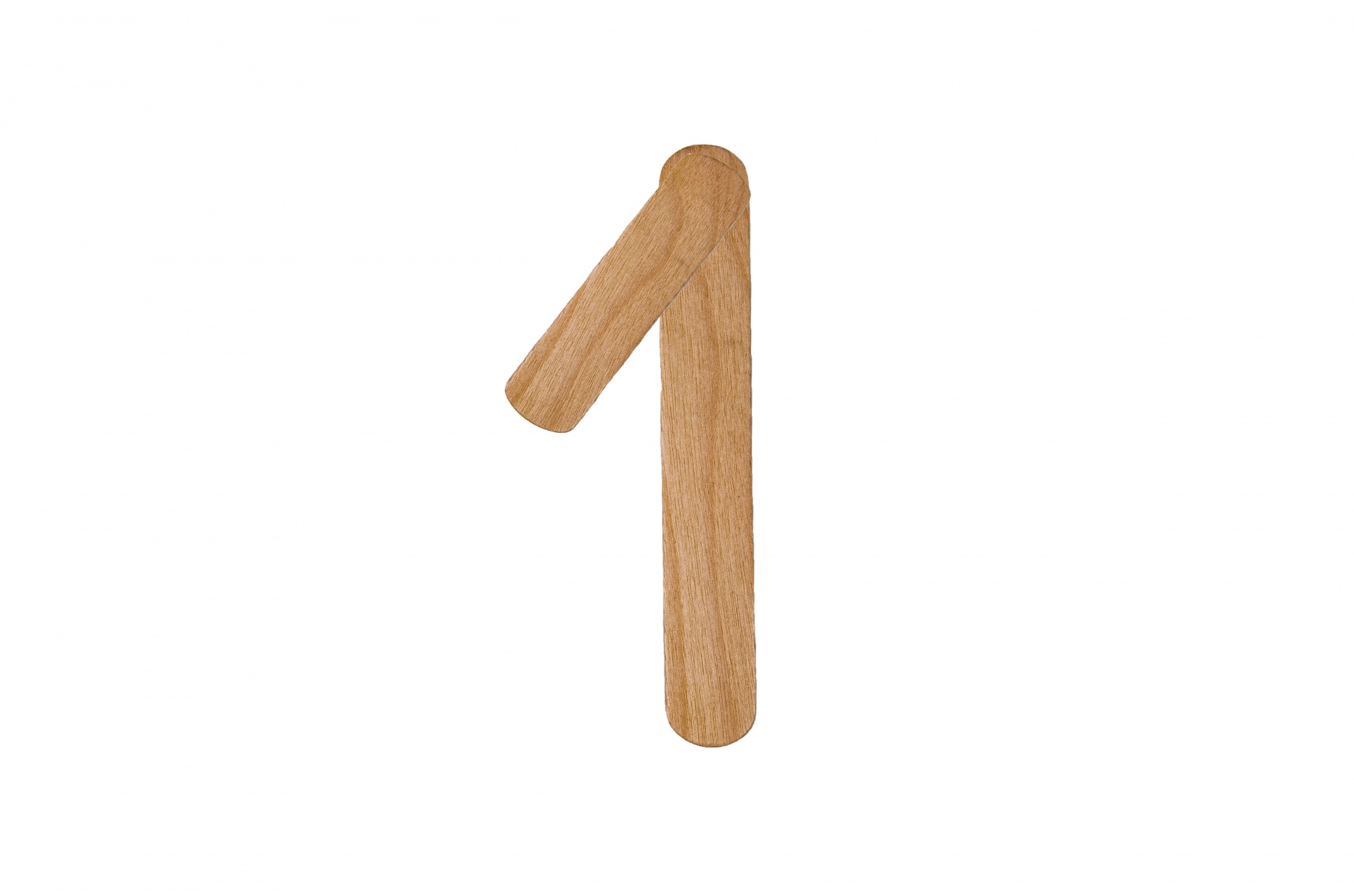 1 wooden number free photo