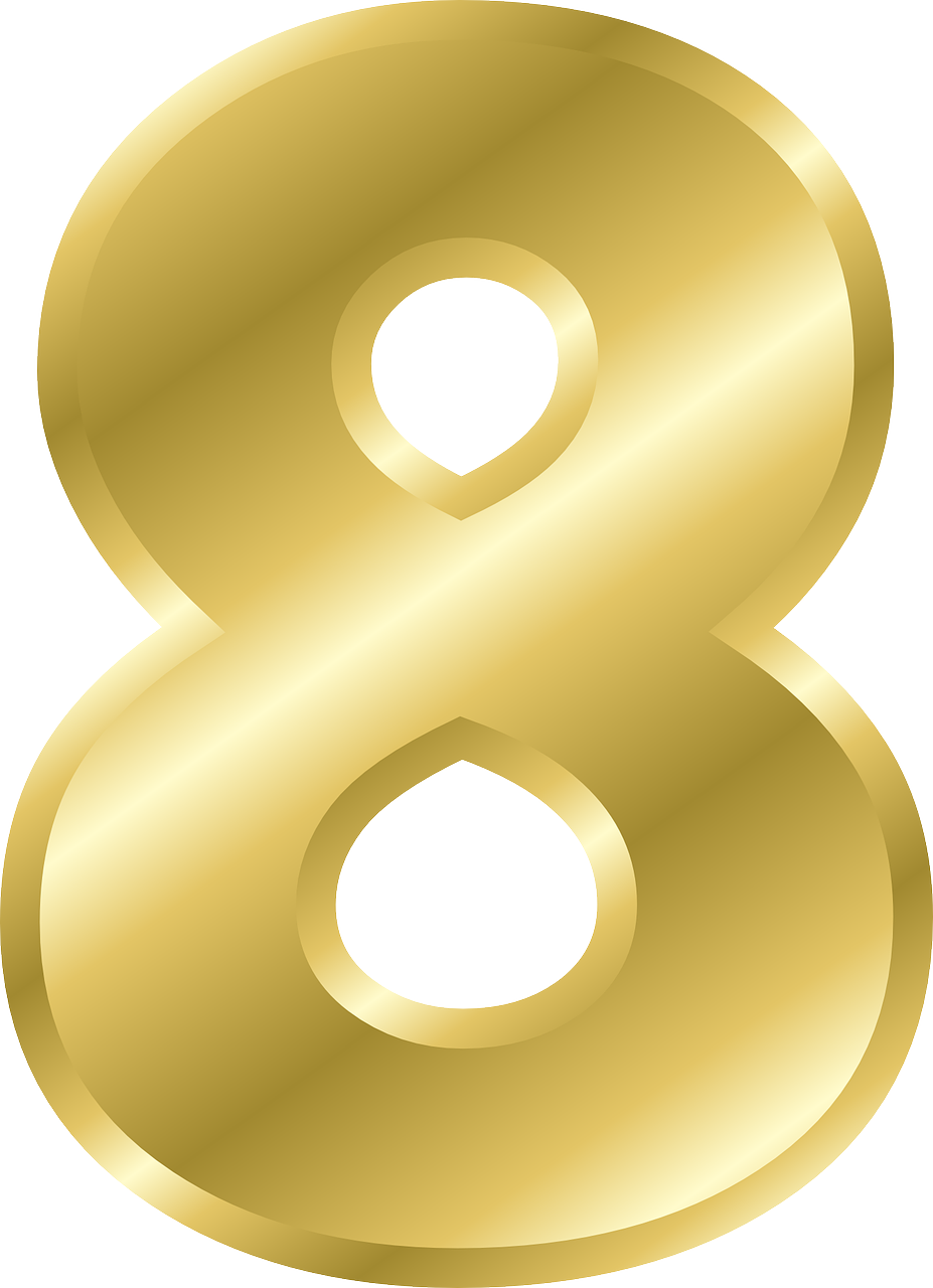 Metal gold effect letters and numbers Royalty Free Vector