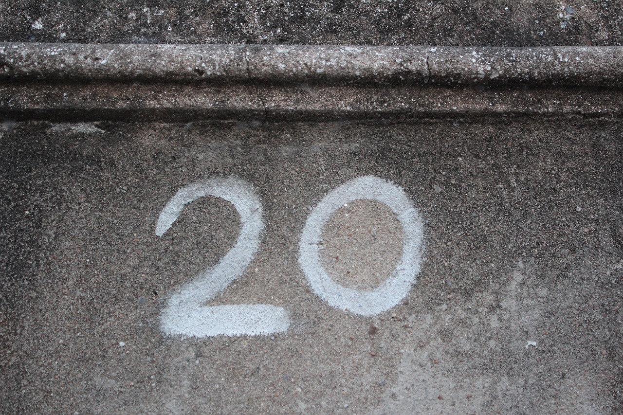 number 20 twenty free photo