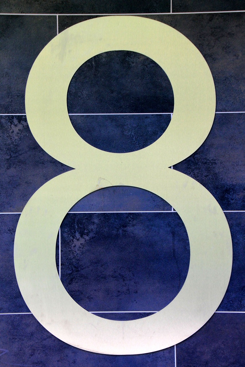 number digit eight free photo
