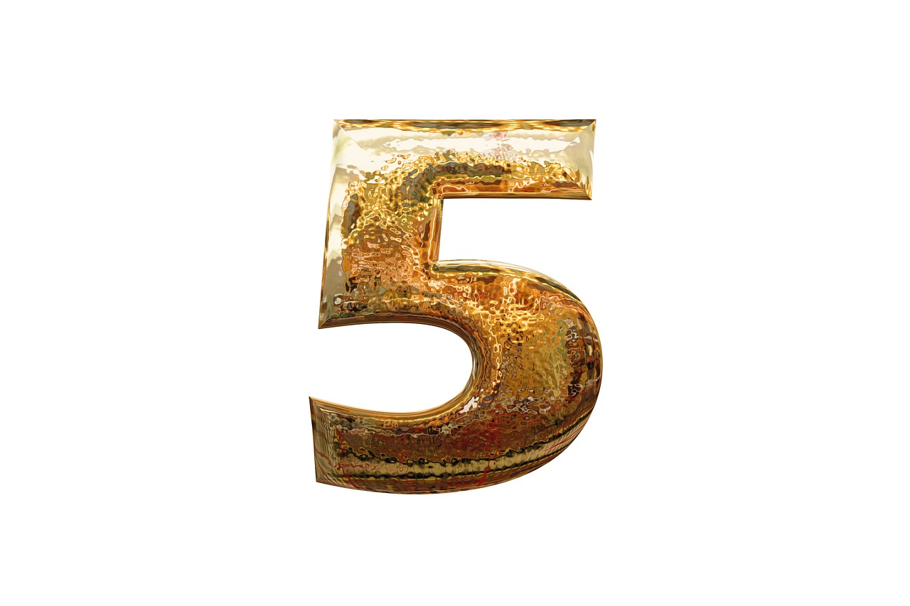 number digit five free photo