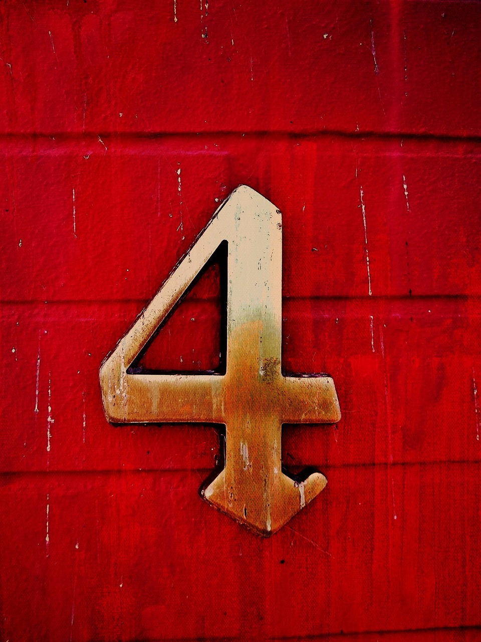 number four red free photo