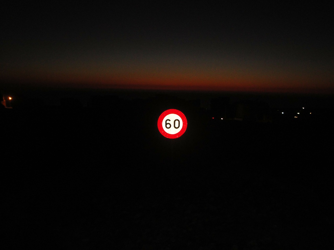 number traffic sign night free photo