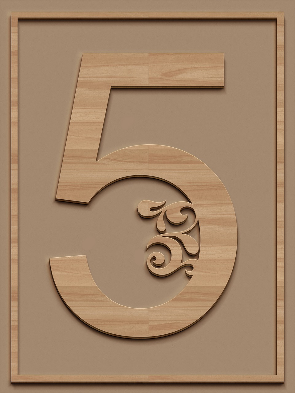 number  5  five free photo