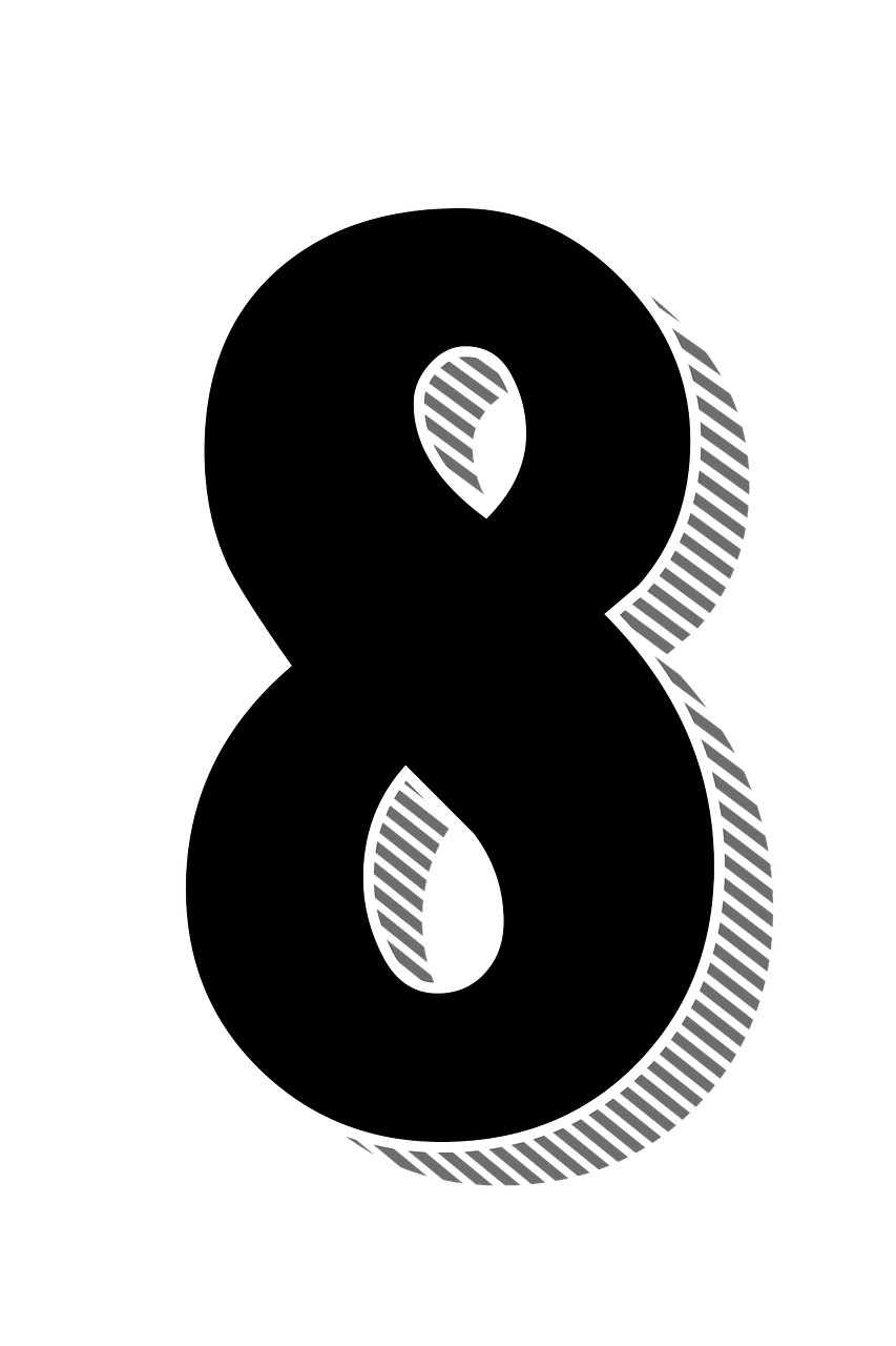 numbers 8 eight free photo