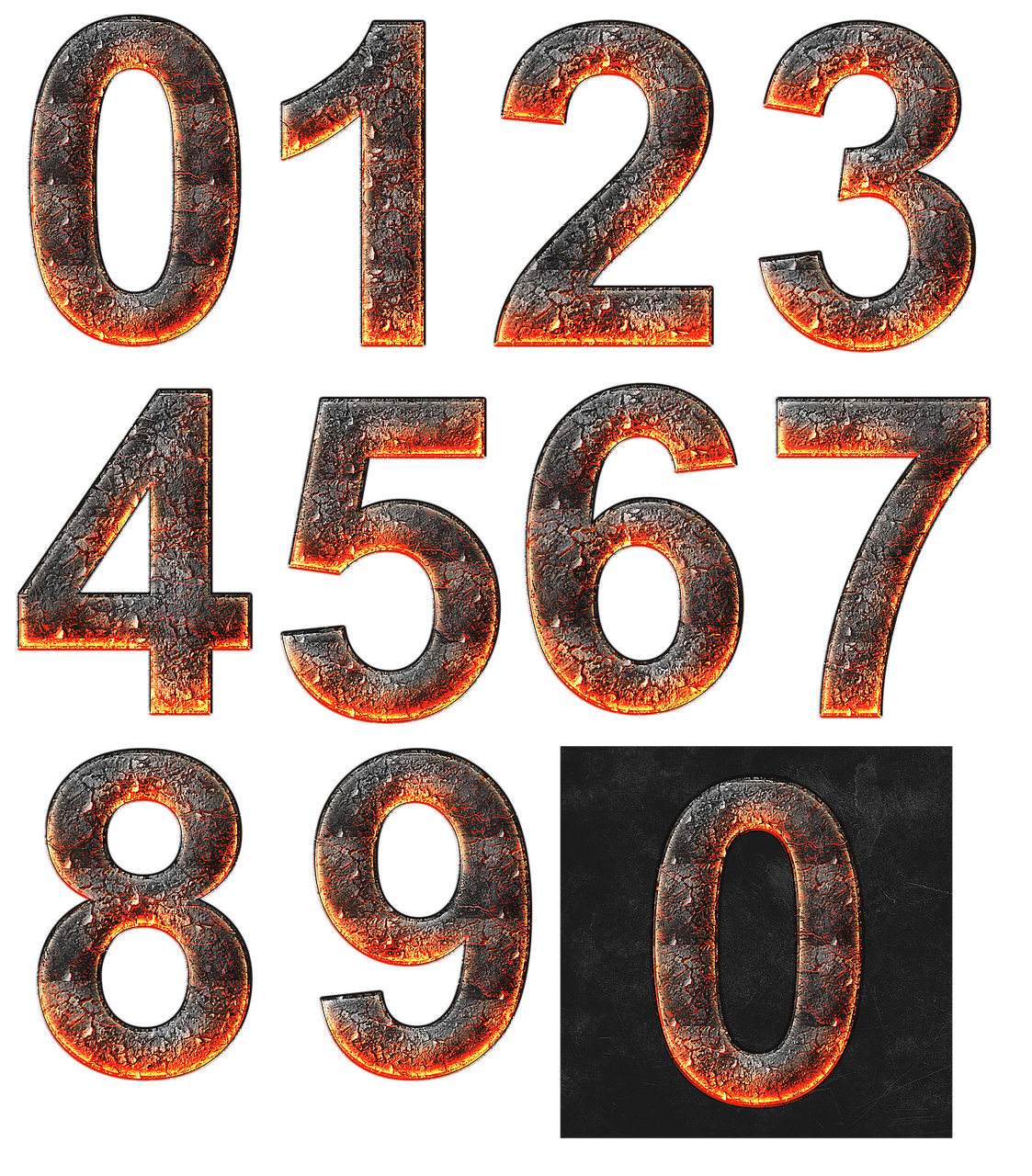 numbers  lava  digit free photo