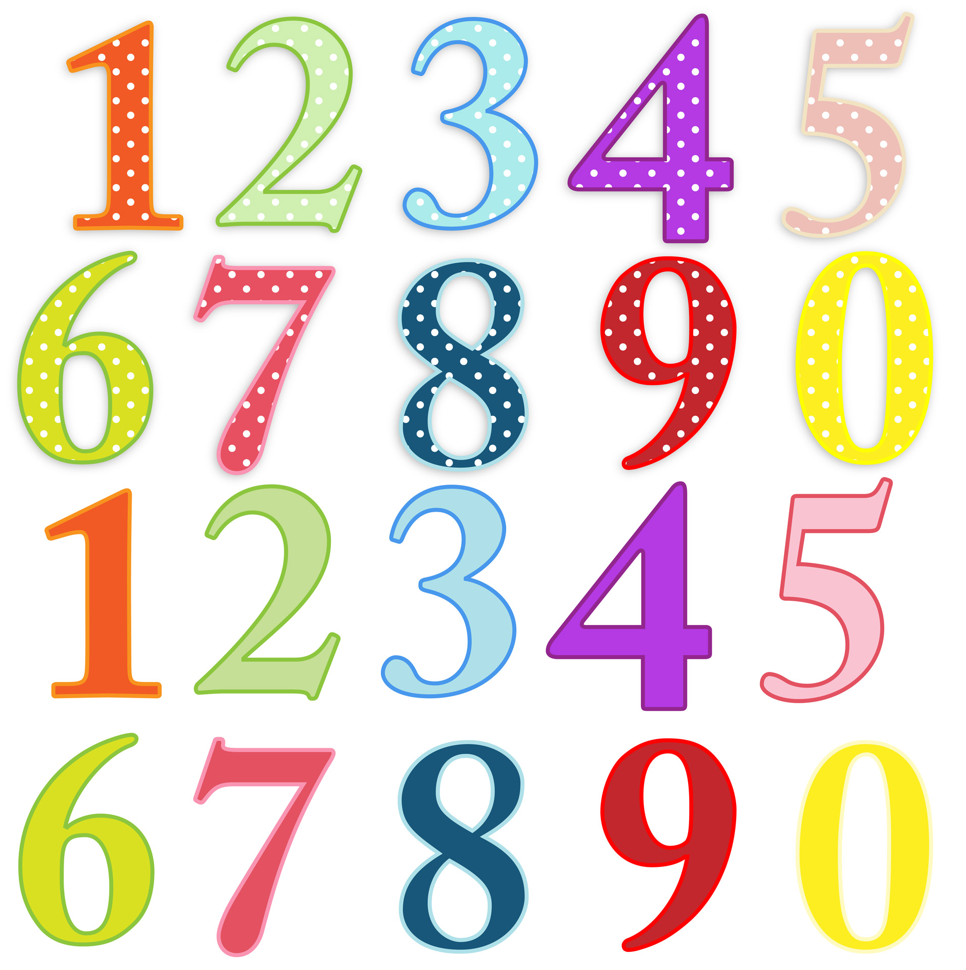 numbers figures colorful free photo