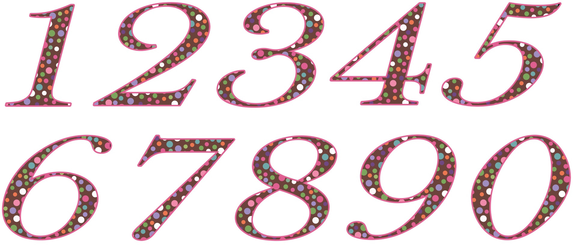number numbers polka dots free photo