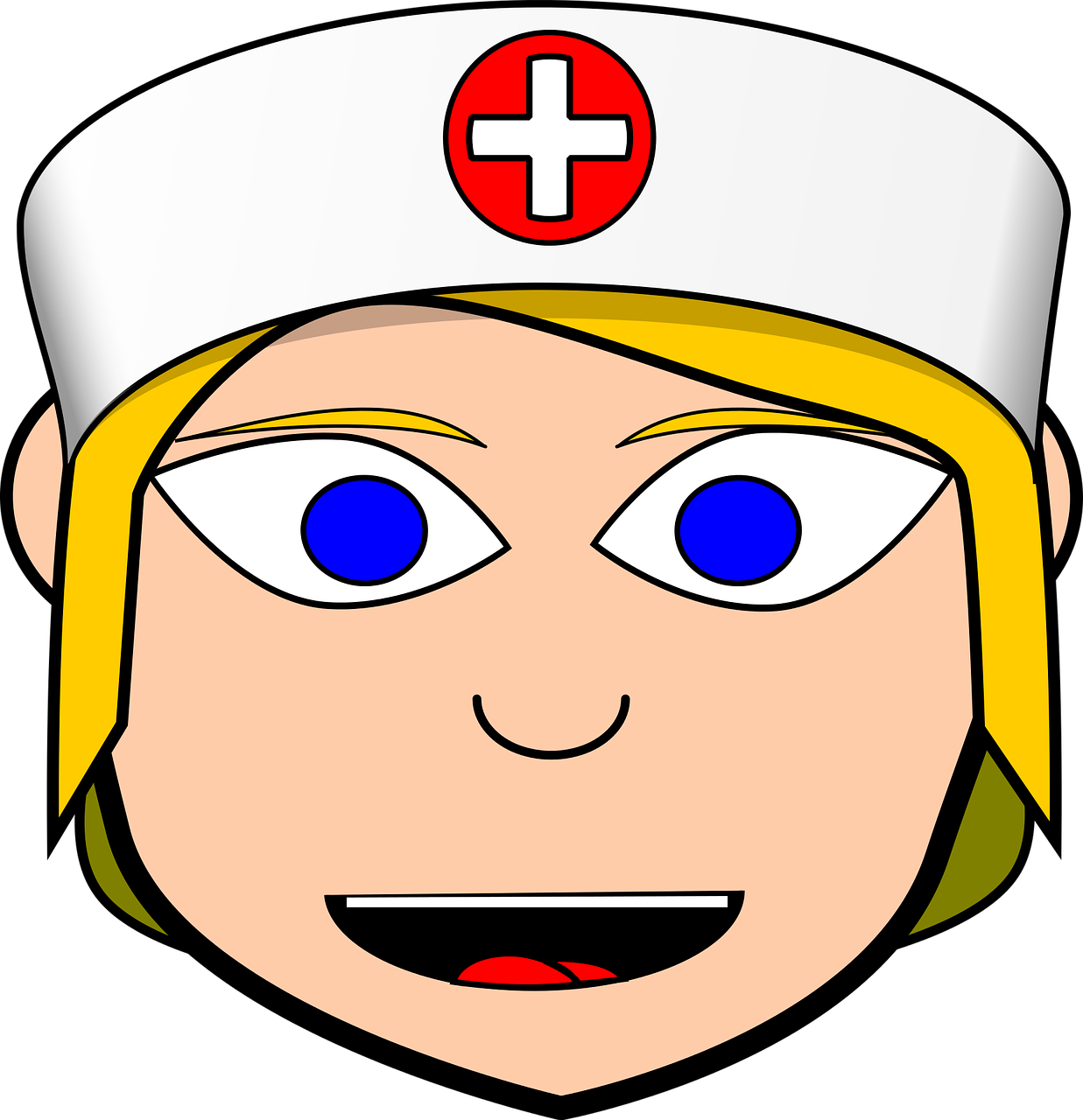nurse face cartoon free photo