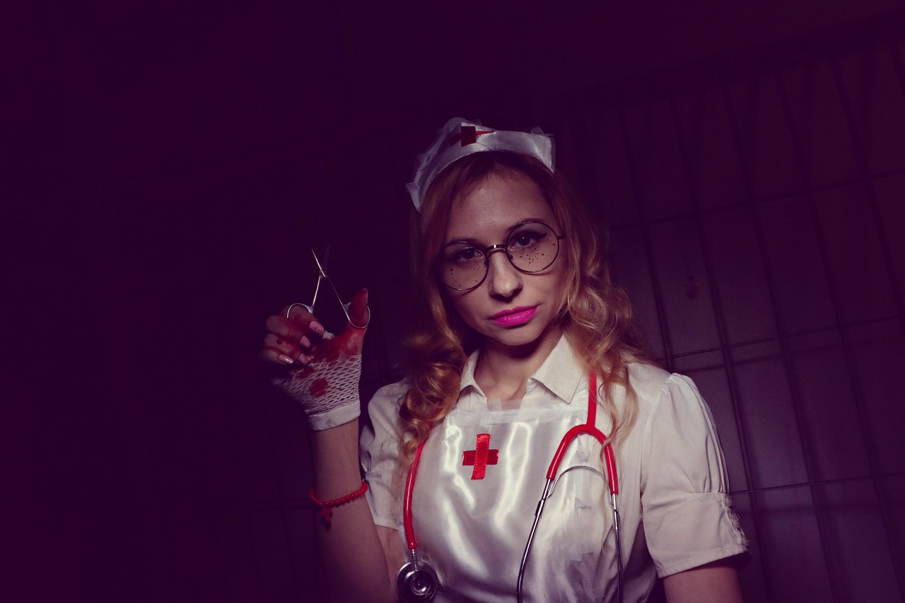 nurse  hospital  halloween free photo