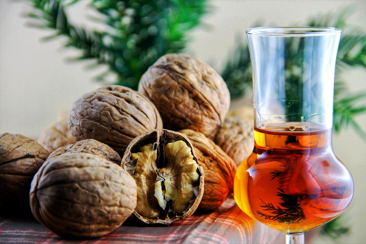 nuts liqueur walnut free photo