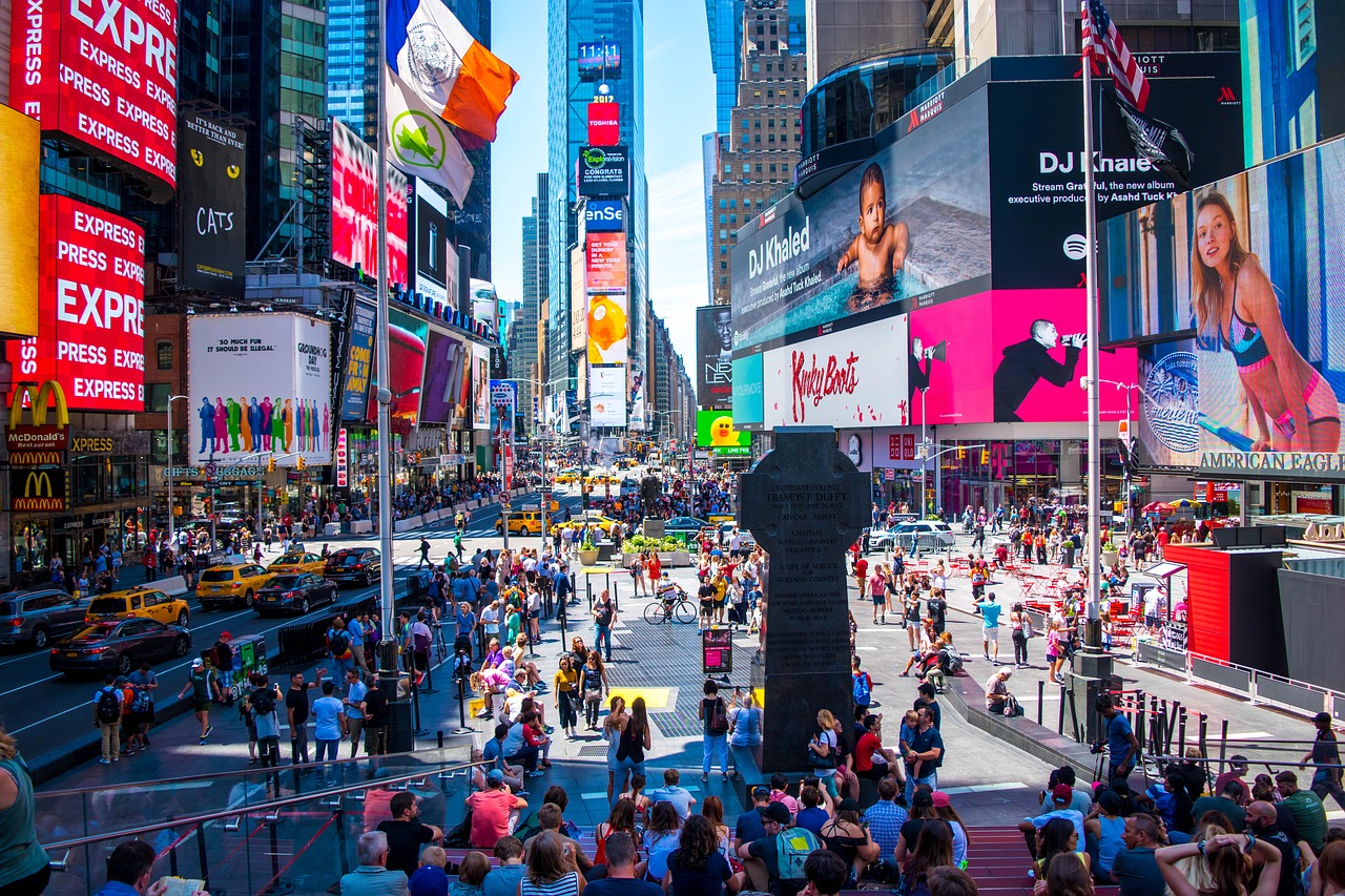 nyc  new york  times square free photo