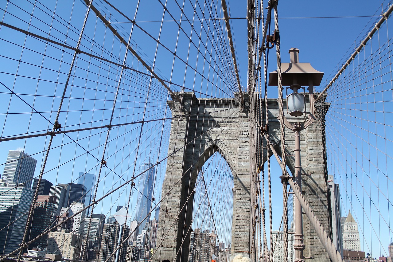 nyc brooklyn bridge new york free photo