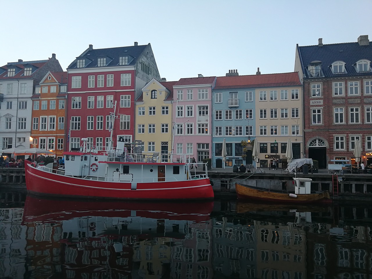 nyhavn  denmark  twilight free photo