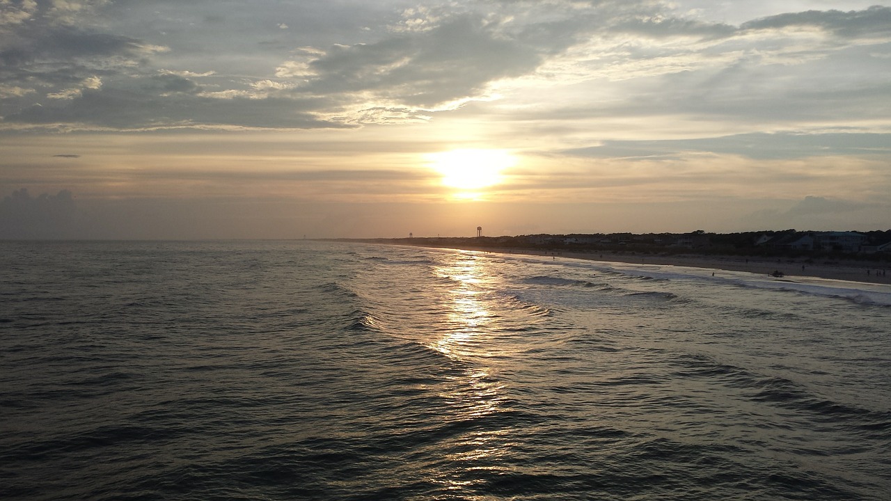 oak island lake beach free photo