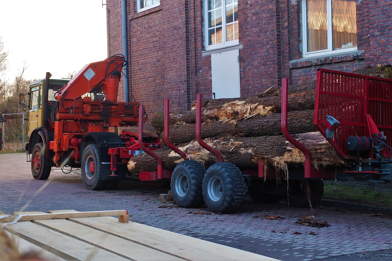 oak wood transport lumber free photo