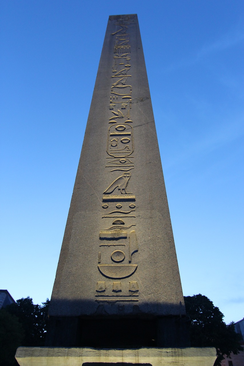 obelisk hieroglyphs egypt free photo