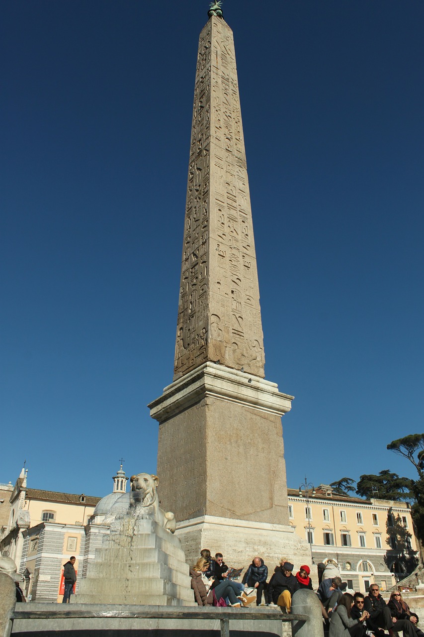 obelisk piazza del popolo italia free photo