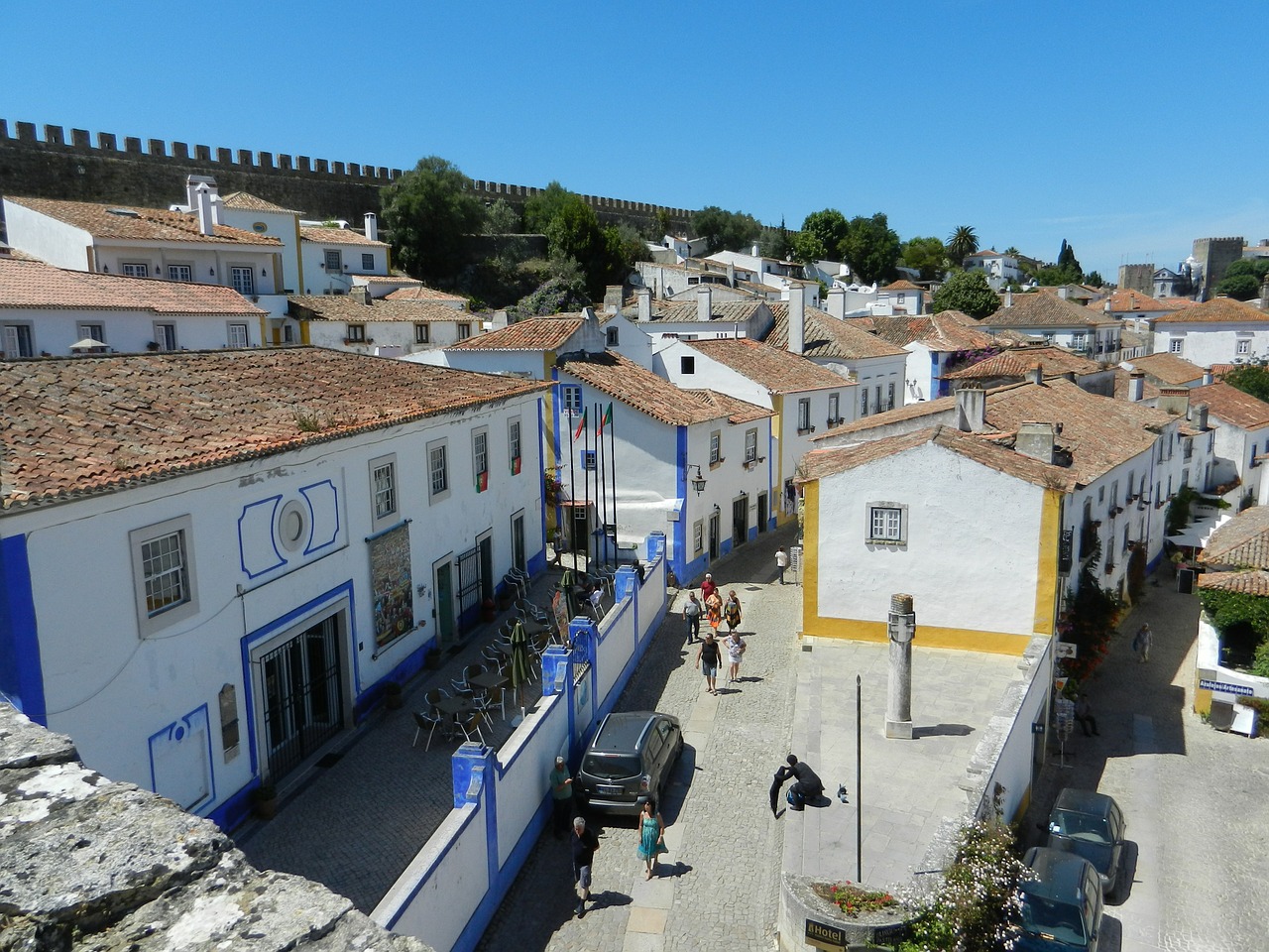 obidos portugal city free photo