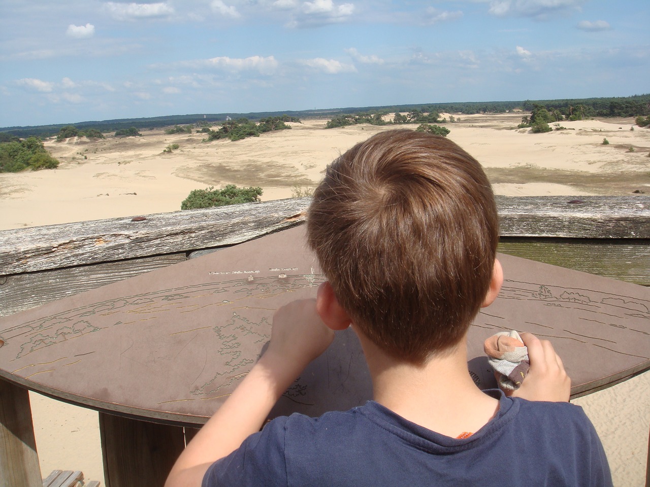 observation post boy look at free photo