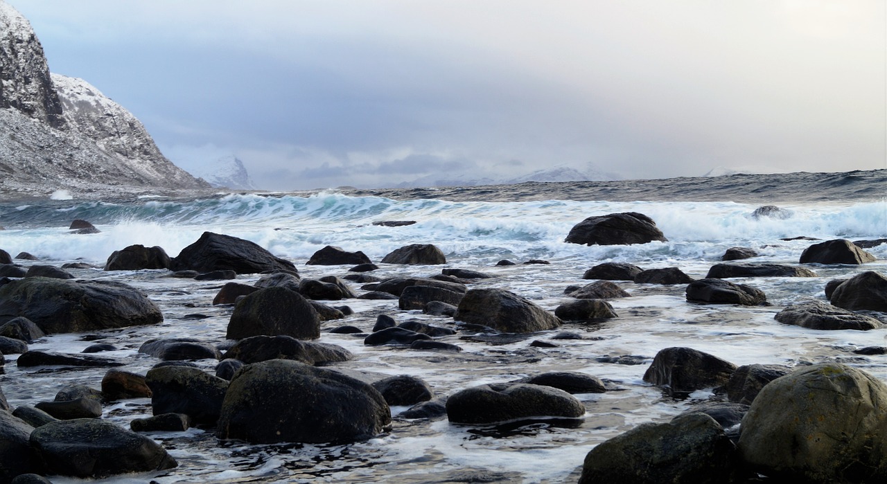 ocean mountains landscape free photo