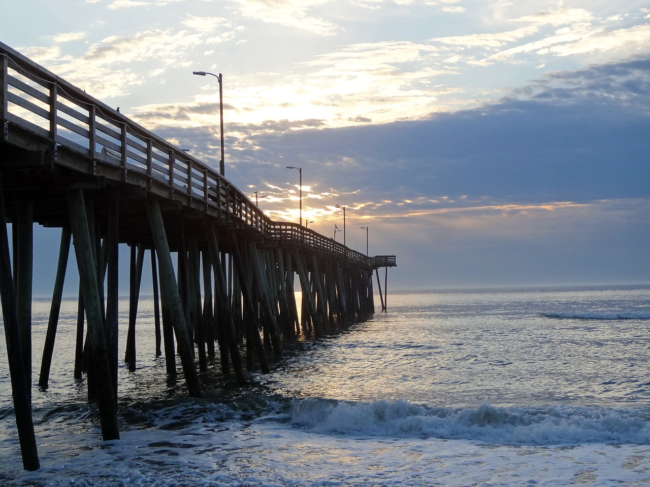 ocean pier sea free photo