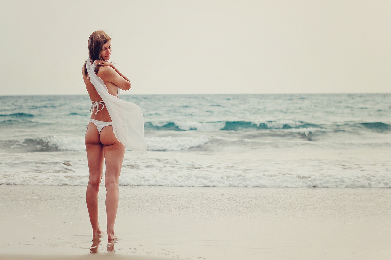 ocean bikini young woman free photo