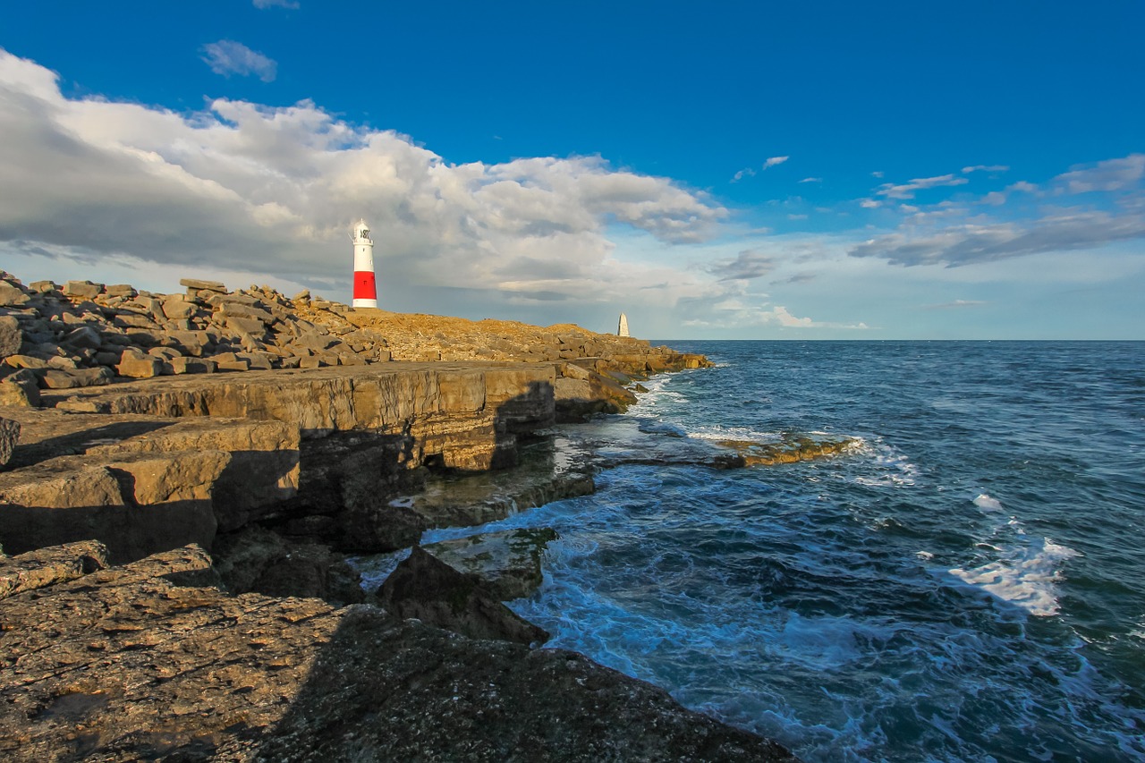 ocean portland lighthouse free photo