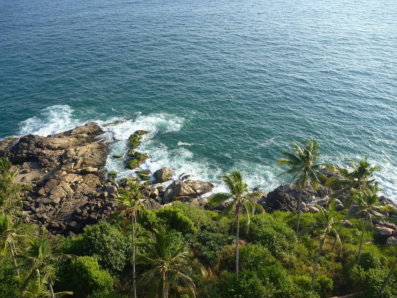 ocean rocks waves free photo