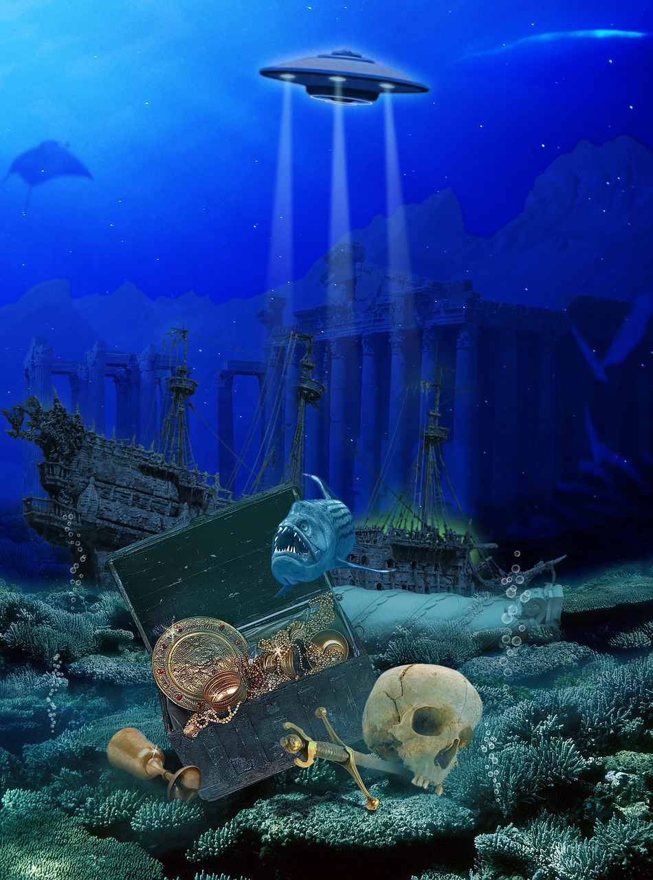 ocean alien object underwater free photo