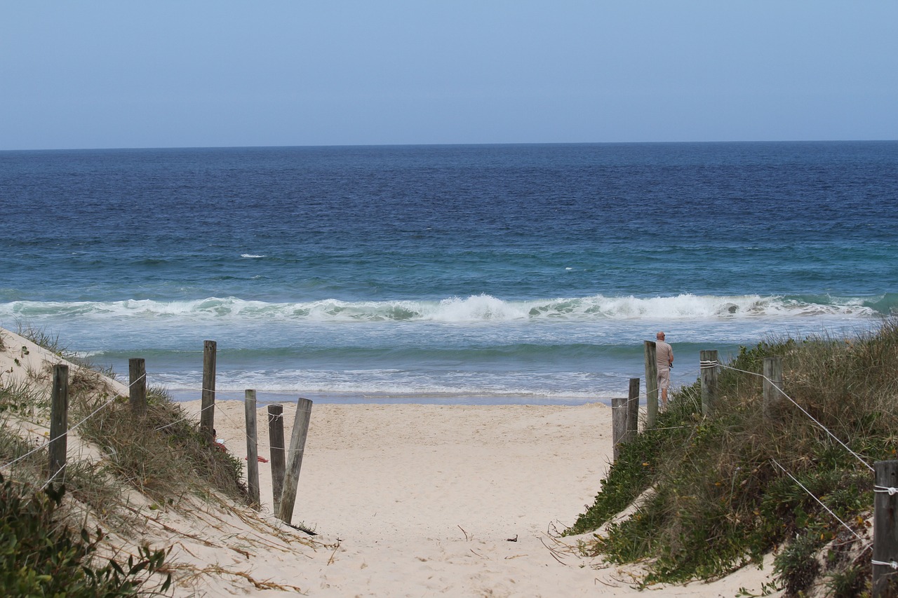 ocean sand walk free photo