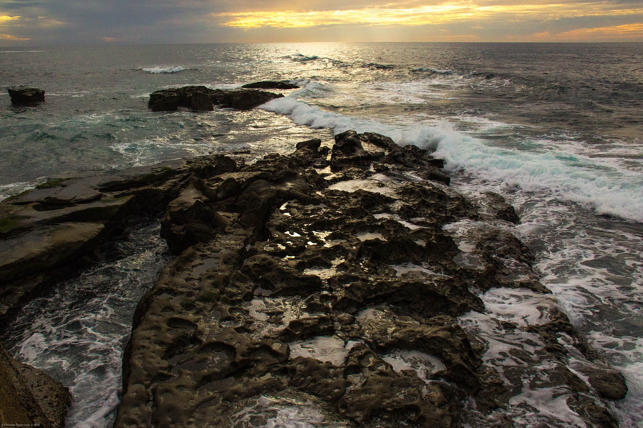ocean rocks la jolla free photo