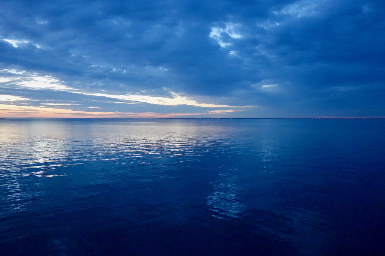 ocean sunset sea free photo