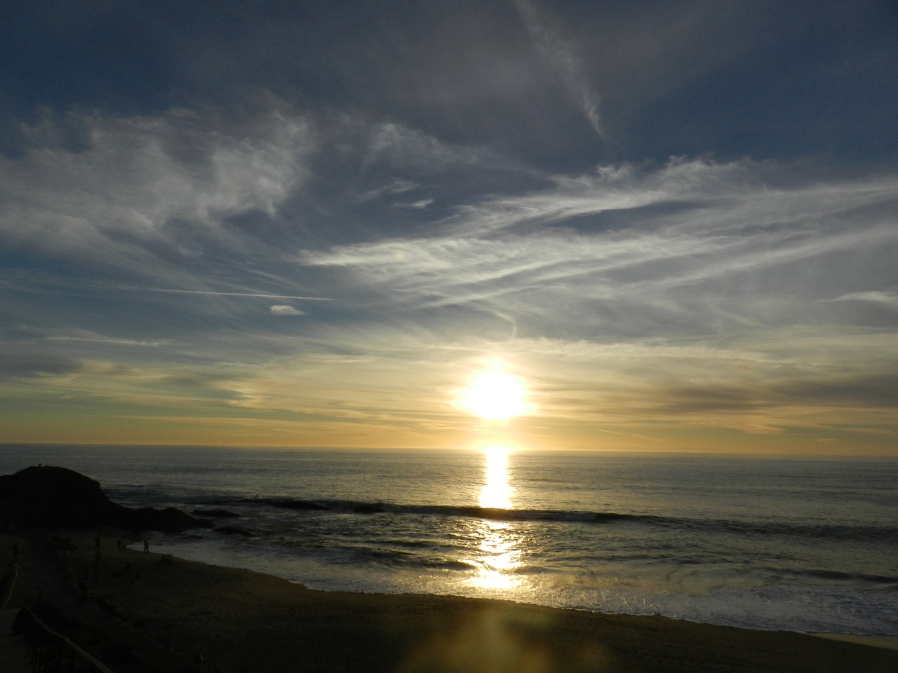 ocean sun set beach free photo