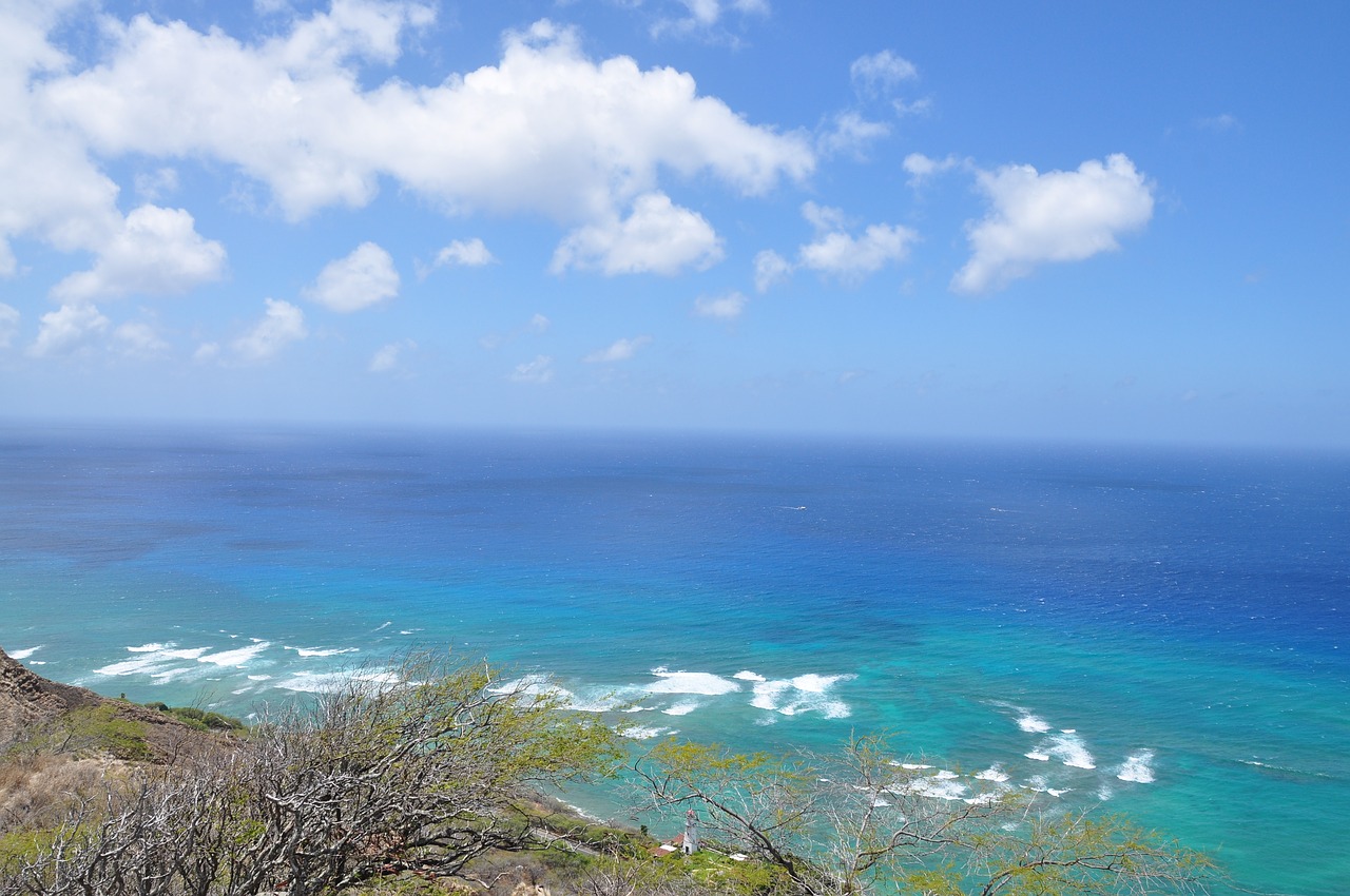 ocean blue sky sea free photo