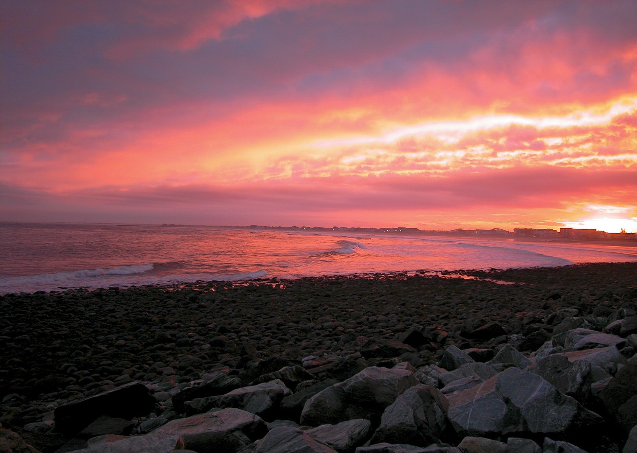 ocean sunset nh free photo