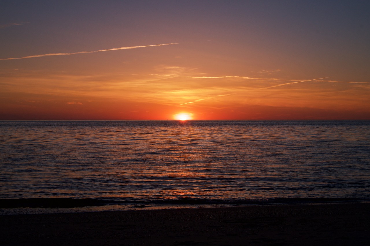 ocean sunset beach free photo